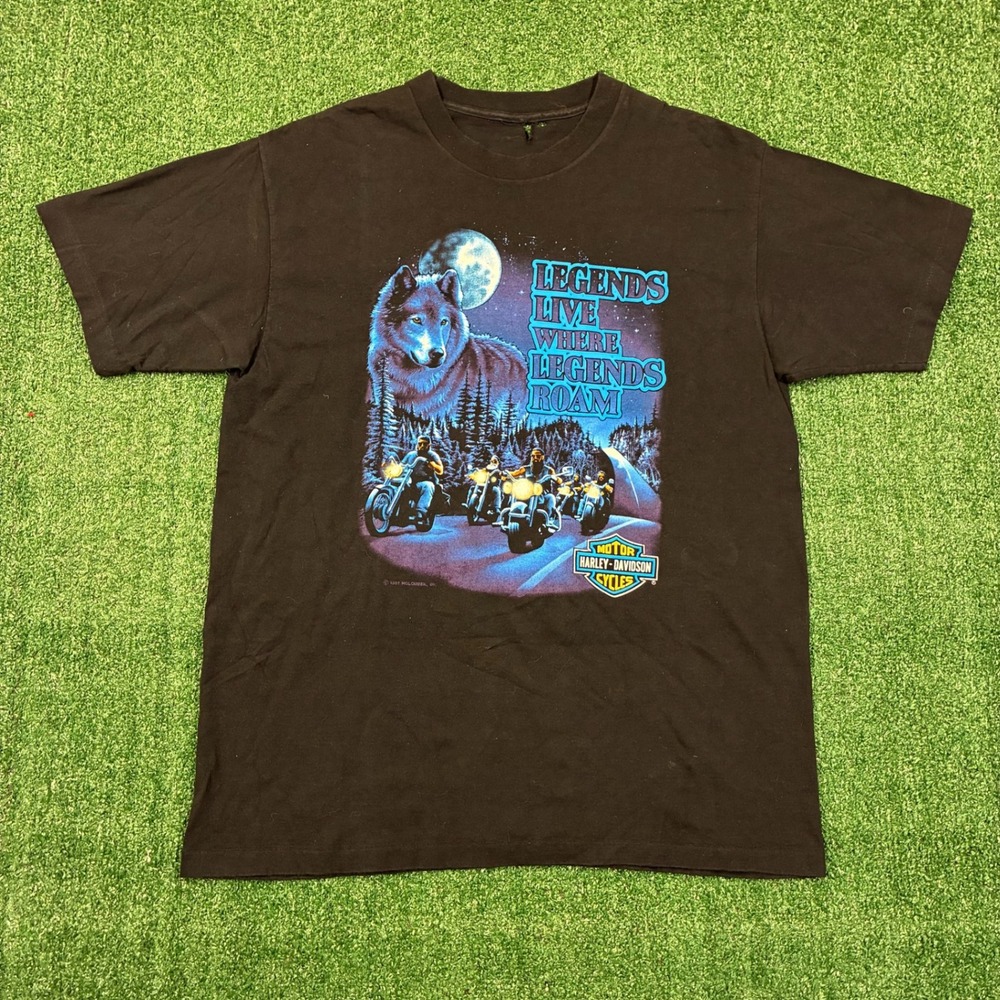 VTG 1991 Holoubek Harley Davidson Legends‎ Live Where Legends Ride San Jose Tee